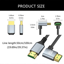 Cavo video versione 2.1 con connettori in alluminio da 6x2,3 mm per streaming video HD 1080p, prolunga di linea multicolore.