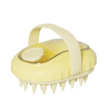 Brosse de massage du cuir chevelu en silicone avec distributeur de savon, peigne et brosse de douche pour le bain.