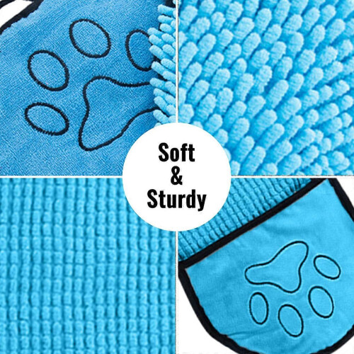 Toalha para Secar Cães em Microfibra Macia e Resistente, Super Absorvente, de Secagem Rápida e Lavável na Máquina 2