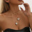 Κολιέ με κρεμαστό κόσμημα Goth Velvets Heart Choker για γυναίκες Κομψό ύφανση μ 5