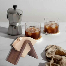 Porta filtri da caffè, cono in legno per carta da caffè, dispenser per carta da filtro da caffè arancione