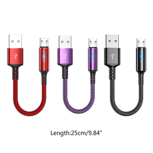 Κοντό καλώδιο Micro USB Κοντό καλώδιο φόρτισης υψηλής ταχύτητας USB σε Mic 2