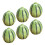 Eease Lot de 6 mini pastèques miniatures, fausses pastèques, mini fruits factices 4