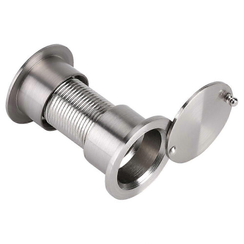 Wide-Angle Door Viewer with Privacy Cover, Brushed Chrome 2