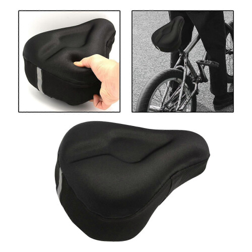 Comfortable Wide Bike Saddle - Seat is Thickened, Widened, High Padded, 2