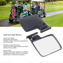 Adjustable Golf Cart Side Mirrors, Convex Lens for Enhanced Visibility, Impact-Resistant Materials & Easy Installation for a Safe Drivi