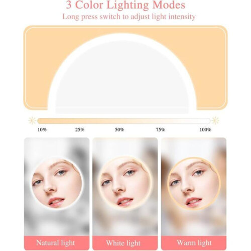 Lighted Magnifying Mirror, Makeup Light, Portable and Foldable with Storage Bag, Gift for Parties 2
