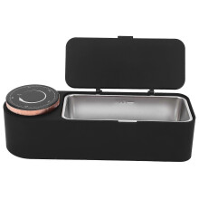 Machine à laver les bijoux 650 ml, mini nettoyeur à ultrasons noir pour montres et lunettes, 50 kHz