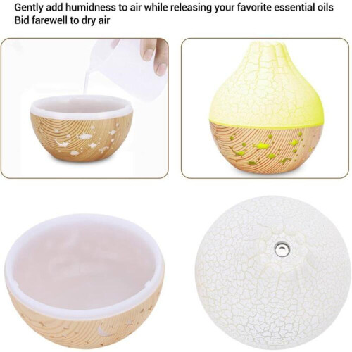 USB aromaterapi eterisk oljediffuser med timer, nattlys og automatisk avstengningsaromafukter 2
