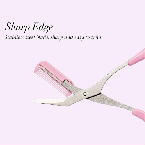 Eyebrow Grooming Scissors With Detachable Comb, Ergonomically Designed For Comfort And Control
