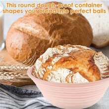 Bread Proofing Basket,Silicone Round Bread Foldable Sourdough Baking Basket Waterproof Proofing Bowls,Orange