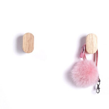 2Pcs Wood Clothes Hanger Wall Mounted Coat Hook Decorative Key Holder Hat Handbag Storage Hanger Bathroom Rack Hooks