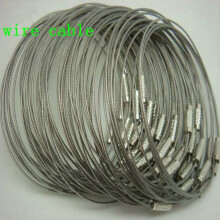 10Pcs Stainless Steel Screw Locking Wire Keychain Cable Key Rings Outdoor Accessory