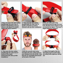 DIY Haartrimmband voor een fade-kapsel: ademende, gebogen siliconen geleider voor thuisgebruik, rood