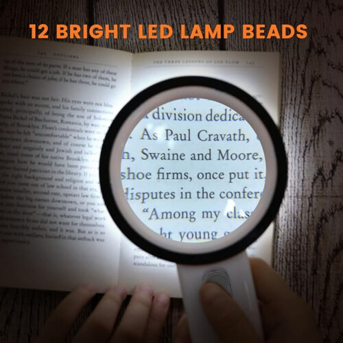 Μεγεθυντικός φακός με 12 φώτα LED, φωτιζόμενος μεγεθυντικός φακός χειρός για αν 2