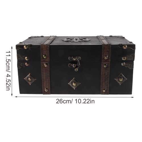 Wooden storage box retro style 1 piece 1
