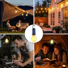 Oplaadbare campinglantaarn op zonne-energie, draagbare buitenlamp, 3 standen, IPX4 waterdichte tentlamp voor vissen, Hi