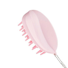 Brosse de massage du cuir chevelu en silicone (1 pièce) pour shampoing, utilisable sur cheveux secs ou mouillés, avec fonction coiffage