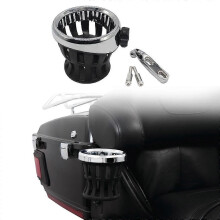 Motorrad-Lenkerbecherhalter, kompatibel mit GL1800 Goldwing, silberne Aluminiumhalterung