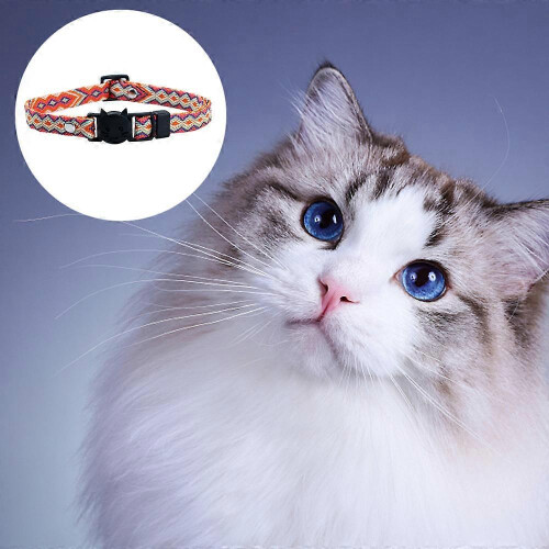 Κολάρο Feline Fashionista, ρυθμιζόμενο μαλακό νάιλον με ριγέ σχέδιο Aztec για 2