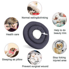 Herstelhalsband voor huisdieren, zachte herstelhalsband voor honden en katten, verstelbare taps toelopende halsband na een operatie, be