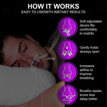 Paquete de inicio Mute Snore Stopper: dilatador nasal para la reducción de ronquidos y el aumento del flujo de aire.