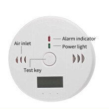 2-pak røg- og kuliltealarm med LCD-skærm, batteridrevet, sikkerhedsdetektor til hjemmet