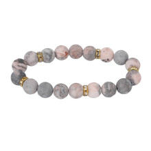 Armband aus rosa Achatperlen zur Linderung von Angstzuständen – ein beruhigendes Schmuckstück und ideales Geschenk für Yoga und Y