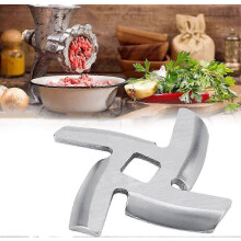 2 ruostumattomasta teräksestä valmistetun lihamyllyn terän pakkaus, KitchenAid-yleiskoneen kanssa yhteensopivat vaihtoveitset