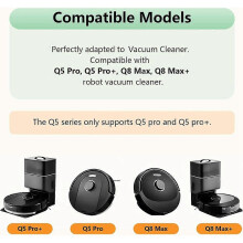 Compatible con el cepillo lateral principal de la aspiradora robot Roborock Q8 Max, Q8 Max Plus, Q5 Pro y Q5 Pro Plus. Filtro HEPA.