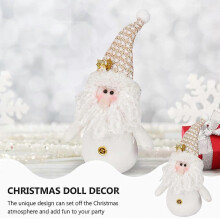 Decoraciones doradas de Papá Noel, perfectas para temas rosas. Eleva tu decoración navideña con un toque personal para inauguracio