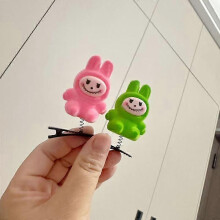 neue Haarspangen, 3D Labubu Federhaarspangen, Cartoon-Plüschhaarspangen, DIY-Entenschnabel-Haarspangen, Haarschmuck für Kinder