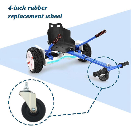 4-Inch Hoverkart Replacement Wheel with Metal Bracket, Rubber Hoverboard Kart Wheel Compatible with Hoverboard 1