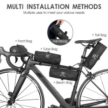 Prettyui Fietsstuurtas Multifunctionele Elektrische Scooter Fietstas Opvouwbare Regenbestendige Fietsframe Zadeltas Fietsaccessoires