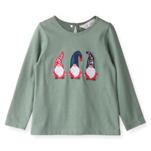 (3 Years, Green) Beebay Snögubbe Helärmad T-shirt Grå