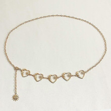 Cinturones de metal estilo Harajuku Punk Moon para mujer, estilo vintage punk gótico, con cadena y colgante de cintura alta.