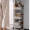 Slim 4-Tier Mobile Shelving Unit White 5