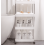 Slim 4-Tier Mobile Shelving Unit White 7