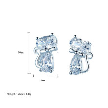 Funkelnde Zirkonia-Ohrstecker für Damen, hypoallergener Modeschmuck, elegante Tierform, Ohrpiercings, Geschenk zum Geburtstag oder