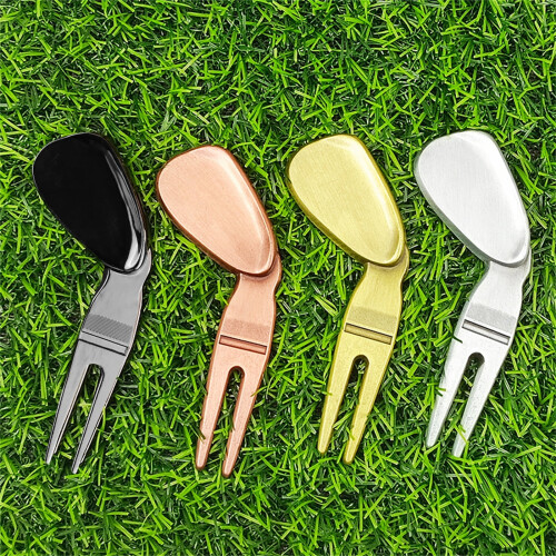 Golf Ball Marker Alloy Curved Spike 1 Piece 2