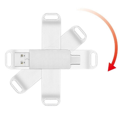 Μεταλλική μονάδα flash USB Type-C 128GB, αδιάβροχη φορητή μονάδα μνήμης Memory Stick για φ 2
