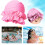 Women's Elastic Ruffle Swim Cap Pink One Size 3