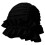 Women's Elastic Ruffle Swim Cap Black 1