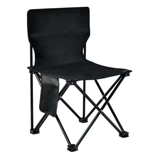 Outdoor Folding Chair with Backrest Black