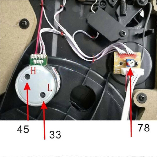 EG530SD-3F Ανταλλακτικό μοτέρ DC 5-12V DC για πικάπ, φωνογράφο και γραμμόφωνο, επαγγ 1