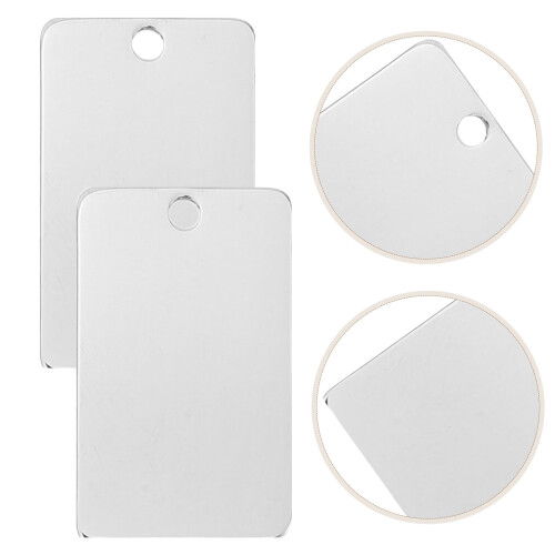 Stainless Steel Tag Blanks Mirror Polished 25 pcs