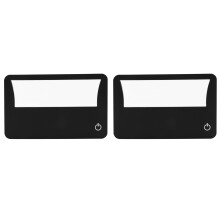 Credit Card Size Lighted 3X Magnifier Bundle Includes 2 Magnifiers, Each Magnifier for Reading Has 3X Lens, Use As 3X Magnifying Glass with Light or