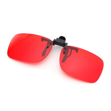 Comfortable Clip on and Green Glasses Lens for Kid-red film