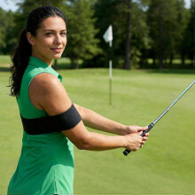 TRS Slider, ausilio per l'allenamento del golf, fascia elastica in nylon per l'allenamento dello swing, regolabile.