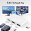 [Apple MFi-] Προσαρμογέας HDMI USB-C 3 σε 1 4K HDMI, Θύρα φόρτισης PD 100W και διανομέας USB 3.0, 5